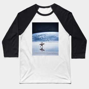 Earth Surfing Baseball T-Shirt